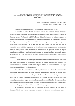 GOVERNADORES OU PRESIDENTES - Sociedade Brasileira de