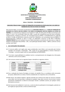 Edital n.&ordm; 001/2014
