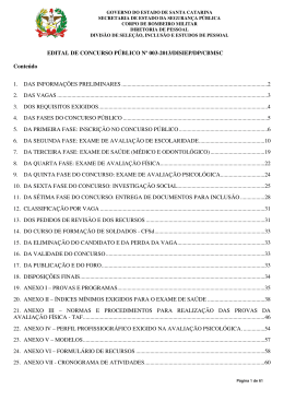 EDITAL DE CONCURSO P&Uacute;BLICO N&ordm; 003-2013