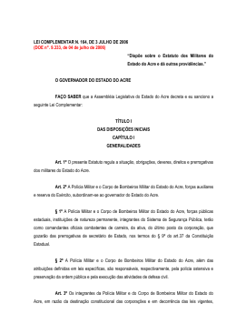 LEI COMPLEMENTAR N - Governo do Estado do Acre