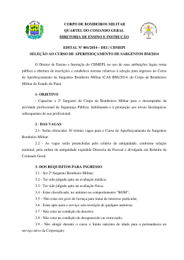 Edital Completo (Clique aqui) - corpo de bombeiros militar do