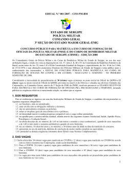 GOVERNO DO ESTADO DE SERGIPE - CCV
