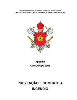 PREVEN&Ccedil;&Atilde;O E COMBATE A INC&Ecirc;NDIO