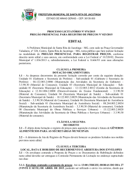 preg&atilde;o presencial para registro de pre&ccedil;os 023 / 2015