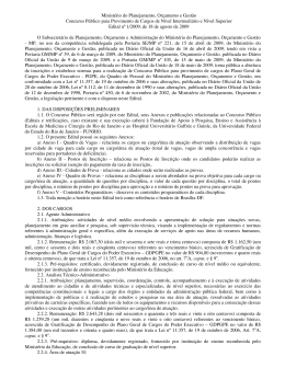 Abertura Edital - agente e analista administrativo