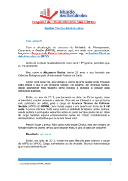 Programa de Estudo Intensivo para o MPOG