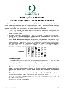 INSTRUÇÕES – MEDICINA