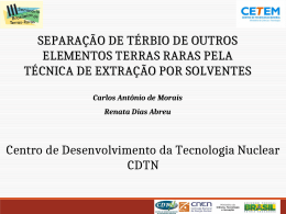 Separa&ccedil;&atilde;o de T&eacute;rbio de outros outros Elementos de Terras