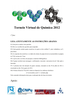 Torneio Virtual de Química 2012