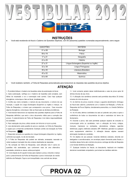 VESTIBULAR PROVA 02