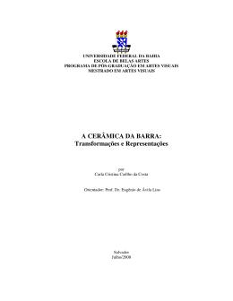 A CER&Acirc;MICA DA BARRA: Transforma&ccedil;&otilde;es e