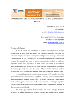 investigando a matem&aacute;tica presente na arte ceramista de