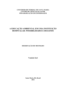 a educação ambiental em uma instituição hospitalar