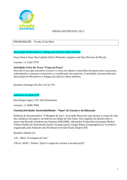 VIRADA SUSTENT&Aacute;VEL 2012 PROGRAMA&Ccedil;&Atilde;O