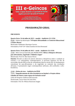PROGRAMA&Ccedil;&Atilde;O GERAL