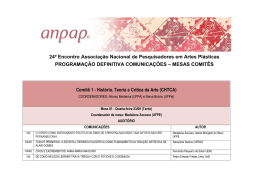 Programa&ccedil;&atilde;o pr&eacute;via 24&ordm; encontro ANPAP 2015
