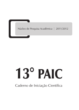 13&ordm; Caderno de Inicia&ccedil;&atilde;o Cient&iacute;fica