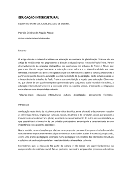 EDUCA&Ccedil;&Atilde;O INTERCULTURAL