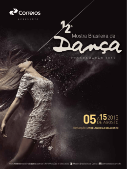 Revista 2015 | Programa&ccedil;&atilde;o - Mostra Brasileira de Dan&ccedil;a