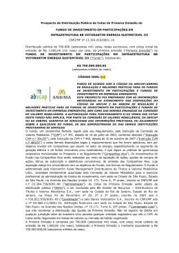 FUNDO DE INVESTIMENTO EM PARTICIPA&Ccedil;&Otilde;ES