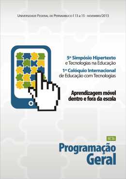#Hipertexto2013 l 1 - Simp&oacute;sio Hipertexto e Tecnologias na Educa&ccedil;&atilde;o