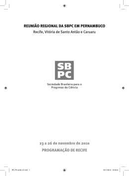Recife - SBPC &ndash; Sociedade Brasileira para o Progresso da Ci&ecirc;ncia