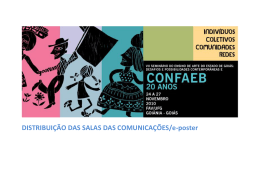 DISTRIBUI&Ccedil;&Atilde;O DAS SALAS DAS COMUNICA&Ccedil;&Otilde;ES/e-poster