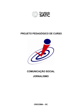 projeto pedag&oacute;gico de curso comunica&ccedil;&atilde;o social