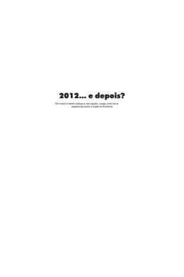 2012... e depois? - Vida e Aprendizado