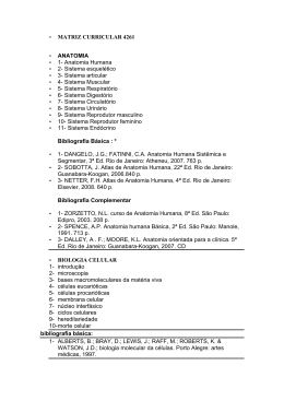 &bull; MATRIZ CURRICULAR 4261 &bull; ANATOMIA &bull; 1
