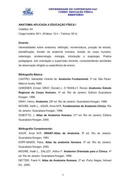 Ementas - Educa&ccedil;&atilde;o F&iacute;sica - Universidade do Contestado