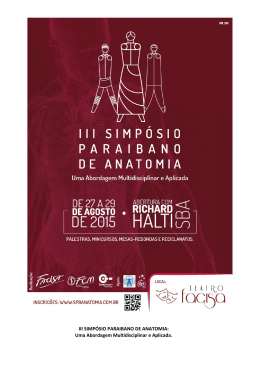 Edital - III Simp&oacute;sio Paraibano de Anatomia