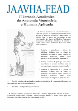 A II Jornada Acadêmica de Anatomia Veterinária e Humana