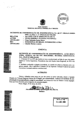 &iacute;ncidente relator autor advogado reu