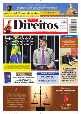 DIREITOS - AGOSTO - 2015 - DIA DO ADVOGADO