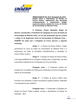 RESOLUÇÃO Nº 04, de 21 de agosto de 2.014 Dispõe