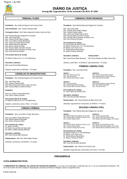 Diário da Justiça de Sergipe - Tribunal de Justiça de Sergipe