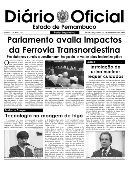 Parlamento avalia impactos da Ferrovia Transnordestina
