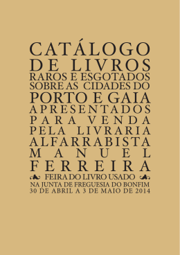 Catálogo Porto e Vila Nova de Gaia