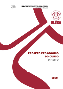 universidade luterana do brasil - Curso de Direito