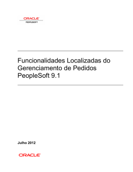 Funcionalidades Localizadas do Gerenciamento de Pedidos