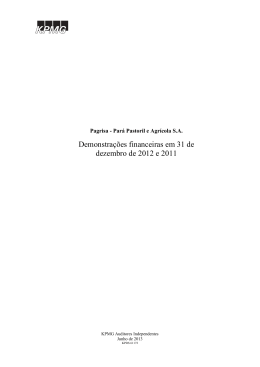 Balan&ccedil;o 2012 com parecer e notas explicativas