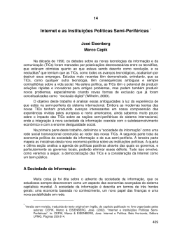 Internet Instituicoes Politicas Semi Perifericas