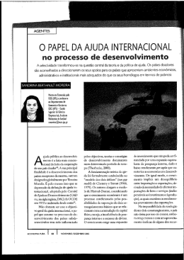 o papel da ajuda internacional - Instituto Polit&eacute;cnico de Set&uacute;bal