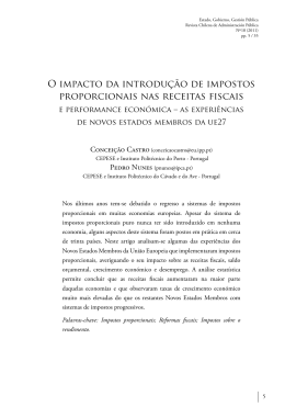 O impacto da introdu&ccedil;&atilde;o de impostos proporcionais nas receitas
