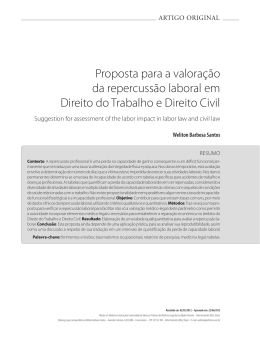 Proposta para a valora&ccedil;&atilde;o da repercuss&atilde;o laboral em Direito do