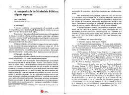 A reengenharia do Minist&eacute;rio P&uacute;blico: Alguns aspectos<")
