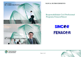 Responsabilidade Civil Profissional Programa Fenacor/Sincor