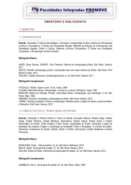 Ement&aacute;rio e Bibliografia das disciplinas