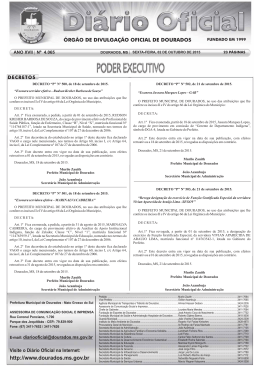 do arquivo - Di&aacute;rio Oficial da Prefeitura Municipal de